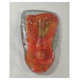 Vintage Hand Blown Art Glass Face Mask Clear