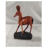Vintage hand-carved wood Eland antelope or