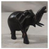 Hand carved wood elephant statue