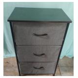 3-drawer fabric dresser