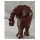 Hand carved wood elephant statue