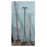 Pitch Fork, Shovel and weed wacker