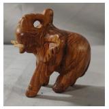 Hand carved elephant statue