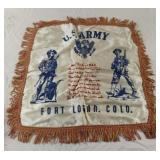 U.S. Army Fort Logan. Colo. Mother and Dad silk