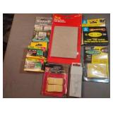 Staples, adhesive, turn buttons for windows and