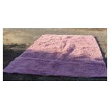 Pink fuzzy rug  10 x 8