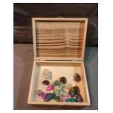 Gem Collection in a wood Collection Box