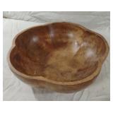 Hand carved wood bowl made in Philippines