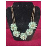 Vintage Floral Beaded Necklace