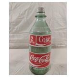Coca-Cola 2 liter green tint glass bottle with