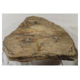 3-wick Stone oil lamp