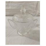 Vintage Jeanette Glass Iris Herringbone Sugar