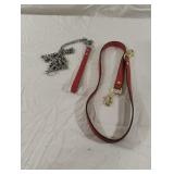 Leather dog leash and pocket book handle