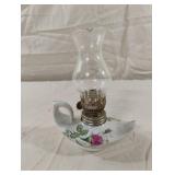 Vintage Rosebud Alladin Mini Oil Lamp