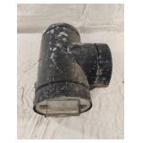 6" VP Pellet Vent Pipe Tee with Tee Cap.