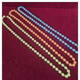 3 Vintage Thread wrapped Beaded Necklace