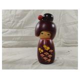 Handpainted wooden Japanese Kokeshi doll