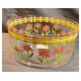 Floral hard plastic bowl 10 x 5