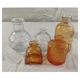 Decorative glass bottles up to 5"