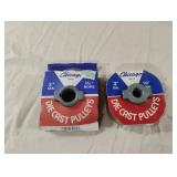 Chicago 3" dia die cast pulleys. 1/2" bore and