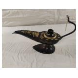 VTG Brass Black & Gold Genie Lamp Lantern Incense