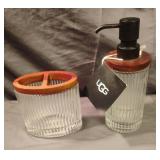 UGG toothbrush holder and soap dispenser