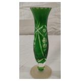 Vintage emerald green bohemian cut-to-clear