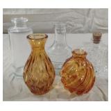 Decorative glass bottles up to 5"