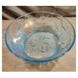 Vintage KIG Indonesia Ice Blue Glass Serving
