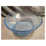 Vintage KIG Indonesia Ice Blue Glass Serving