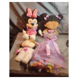 Plush dolls and a Birthday Girl TuTu