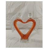 Handblown glass couple sculpture. Has a small