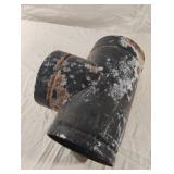 6" VP Pellet Vent Pipe Tee with Tee Cap.