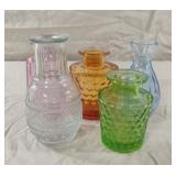 Decorative glass bottles up to 5"