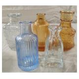 Decorative glass bottles up to 5 1/2"