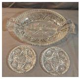 Vintage glass trays