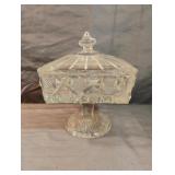 Vintage Clear American Brilliant Cut Glass Candy