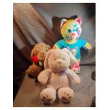Cat, dog and bear stuffed animals