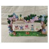 Vintage Easter Tree Swing with Bunnies and Furry