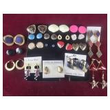 Group of Earrings (3 pairs on Left are clip-on)