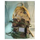 Timberland back pack and a camo bag