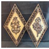 Vintage Mid-Century Modern Syroco Diamond Wall