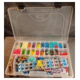 Plastic organizer with loom bands