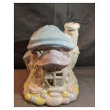 Tea light pearleasant ceramic floral candle