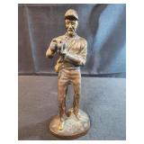 8.25" Copper craft fisherman statue