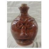 Kings handmade pottery face jug - 6in