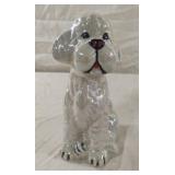 Ceramic iridescent dog bank