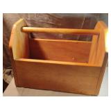 Wood tool box 15 1/2 x 12 x 9 1/2