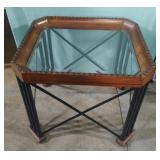 Glass top end table