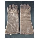 Sz 8 Leather Gloves - Acrylic lined - Made in